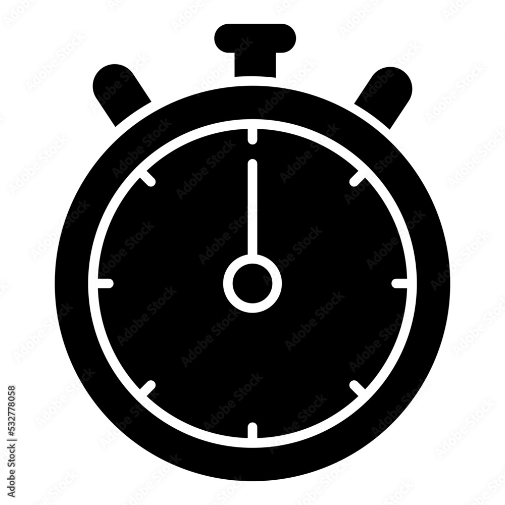 A modern design icon of stopwatch A modern design icon of stopwatch