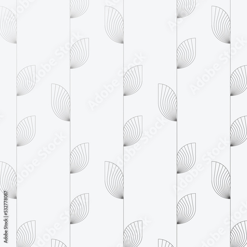 Flower petal or leaves geometric pattern vector background. Repeating tile texture. Pattern is clean usable for wallpaper, fabric, printing