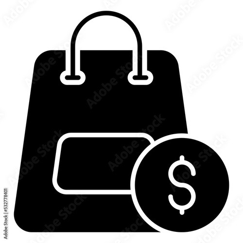 Handcart inside smartphones, icon of mobile shopping 