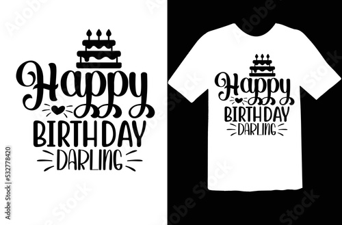 Happy birthday darling svg design