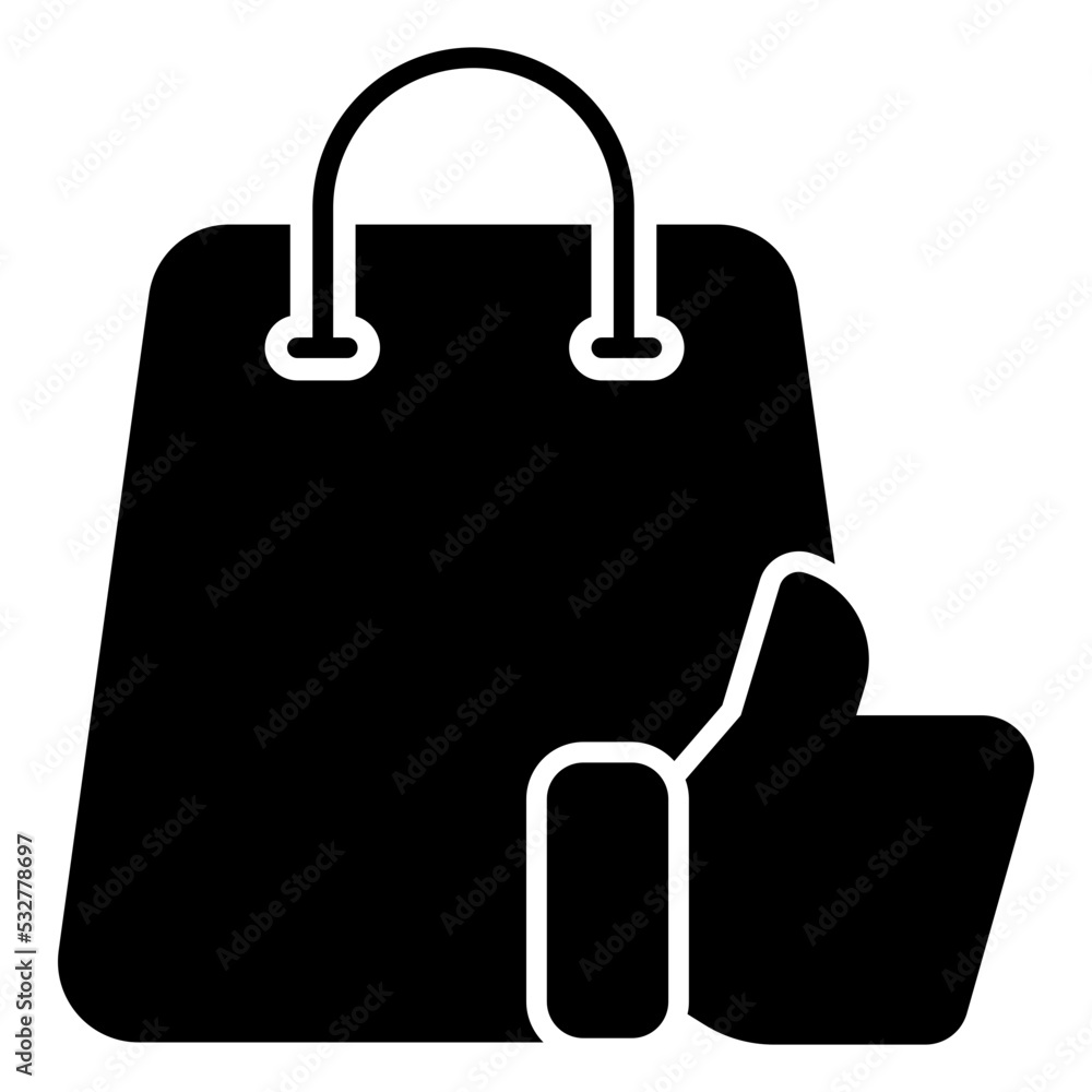 Solid design icon of shopping feedback Solid design icon of shopping feedback