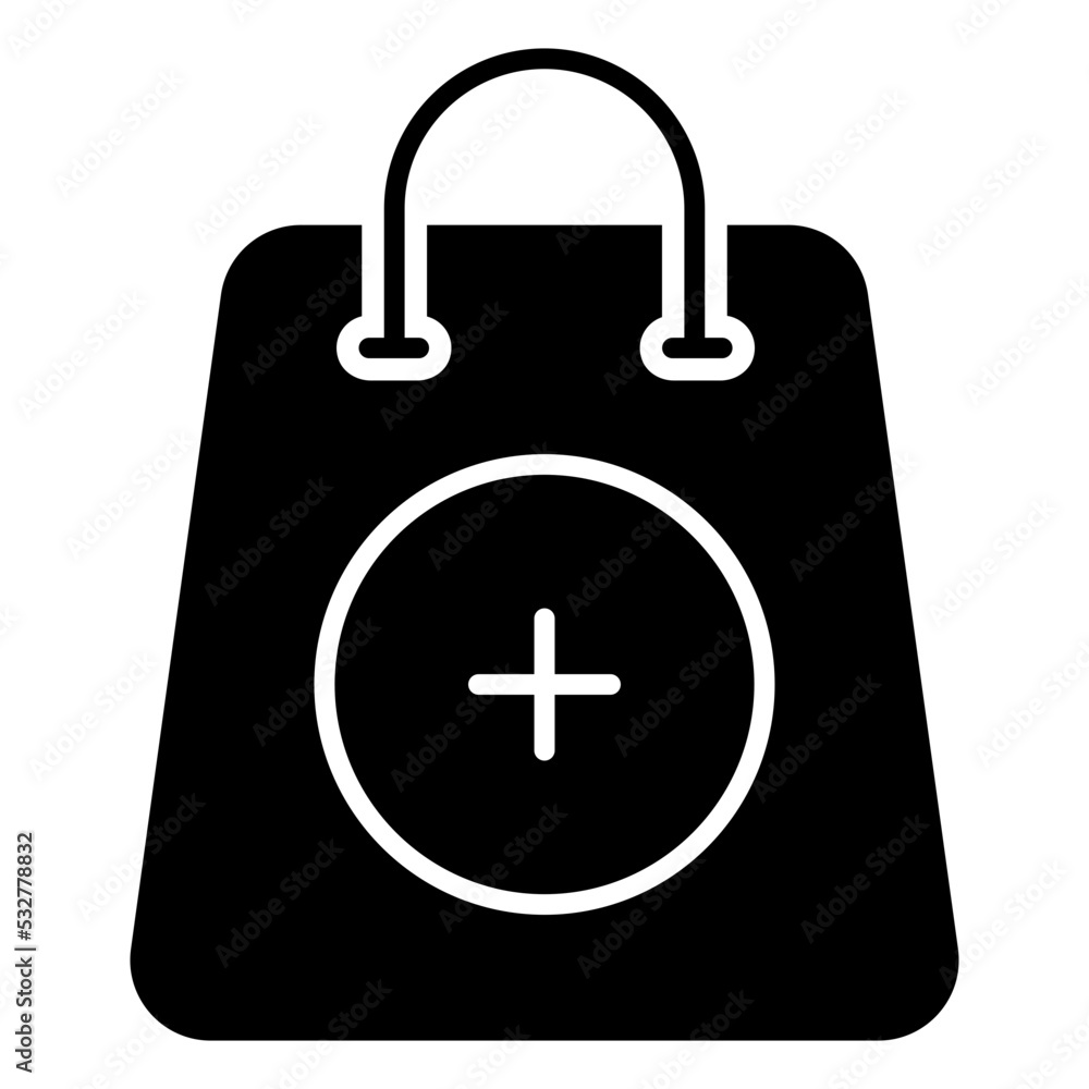 Obraz premium Trendy design icon of add shopping