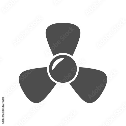 Propeller or fan glyph icon