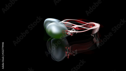 Mysterious, beautiful, luxury flowing gold. Metal Metamorphosis. Melted Gold Style. 3d rendering