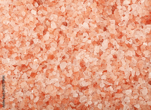 Close up background of pink Himalayan salt