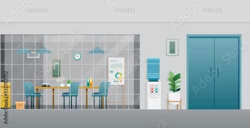 Areas within offices and meeting rooms without staff.