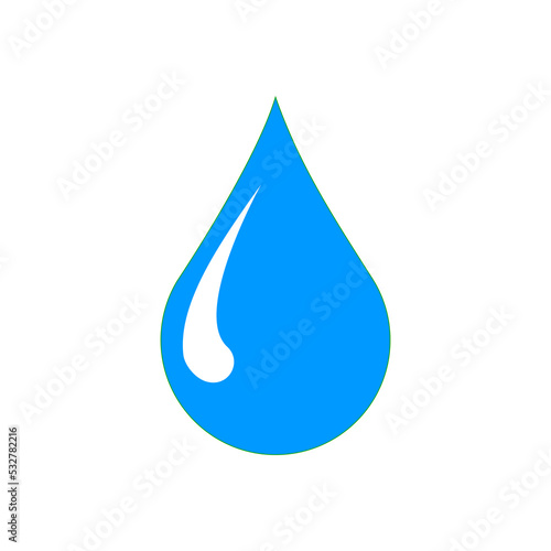 Water drop icon, tear icon, isolated flat vector illustration.
