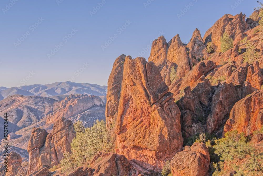 Pinnacles National Park Rock Formations in the Afternoon