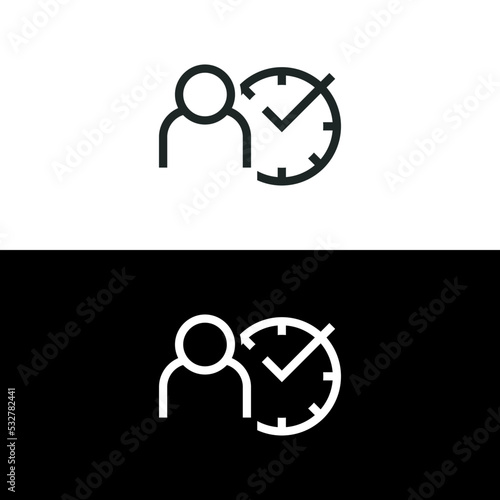 Punctuality icon isolated on white background