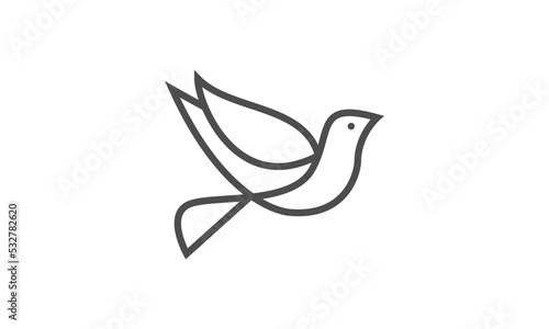abstract bird logo 