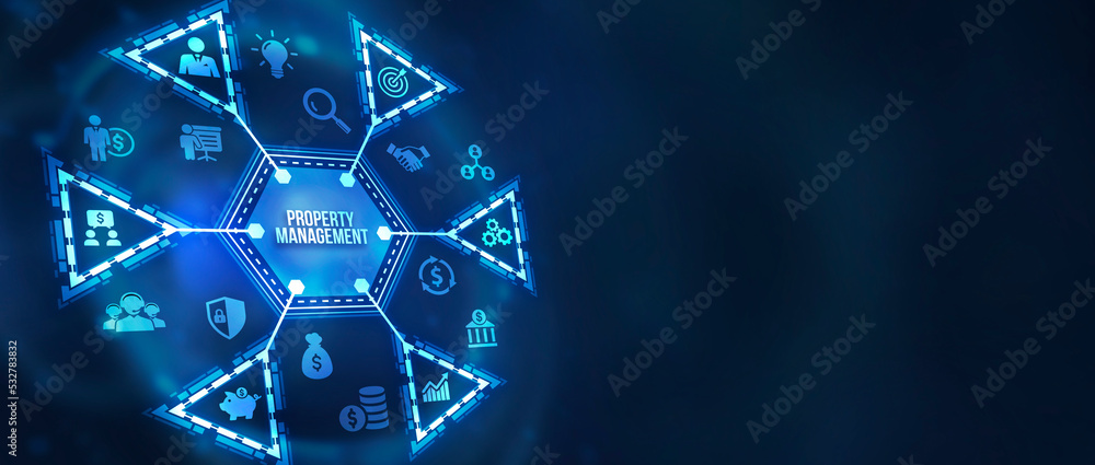 Internet, business, Technology and network concept. PROPERTY MANAGEMENT inscription, new business concept. 3d illustration. Internet, business, Technology and network concept. PROPERTY MANAGEMENT inscription, new business concept. 3d illustration.