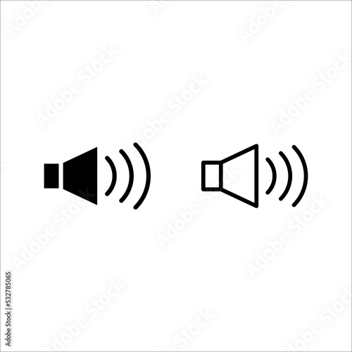 loudspeaker icon vector, stock vector illustration flat design style
