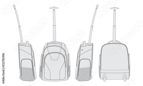 backpack troller vector