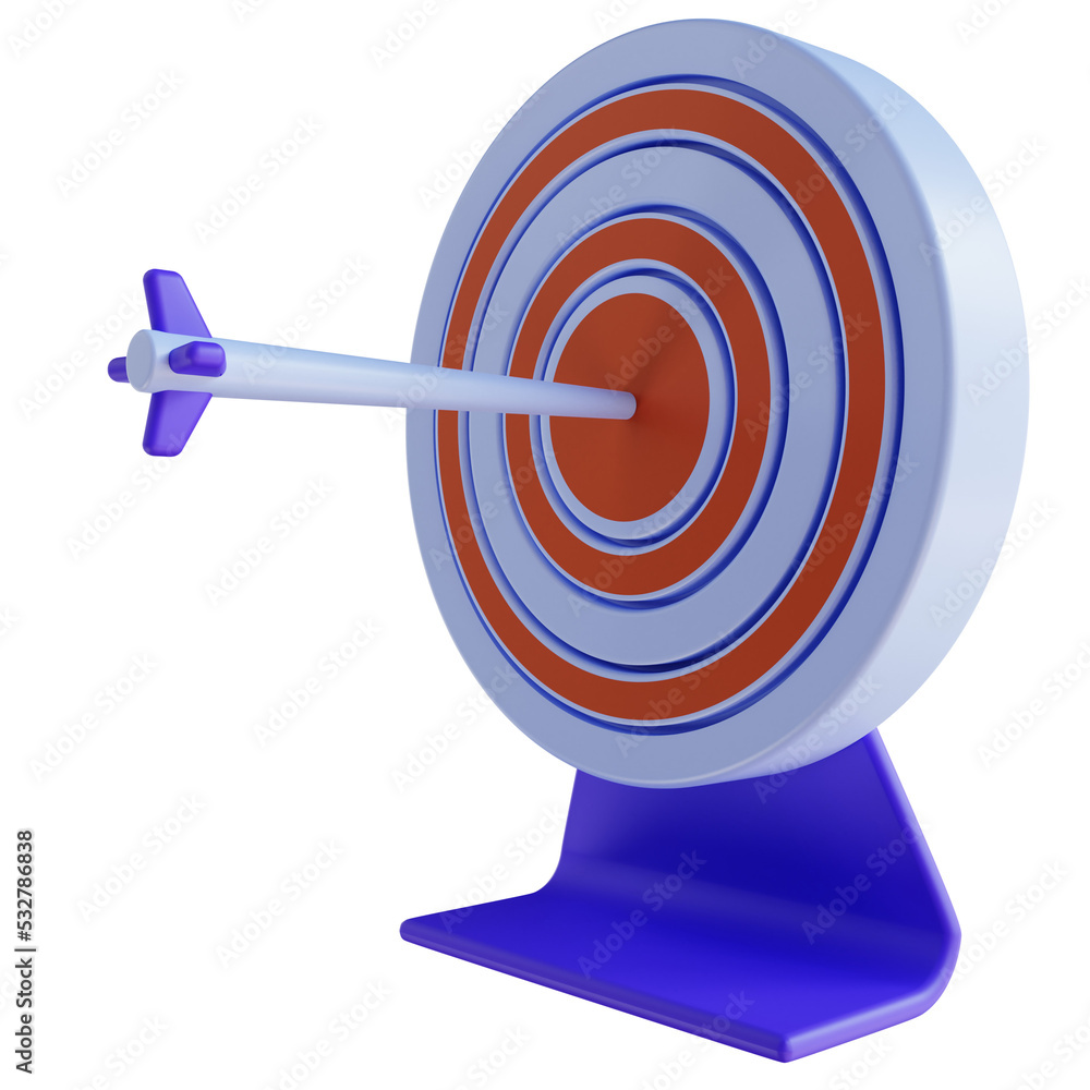 3d illustration target 3d illustration target