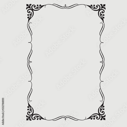 Frame, in the style of an ornament, Vector illustration eps 10, Art.