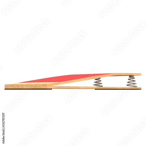 3D rendering illustration of a gymnastics springboard