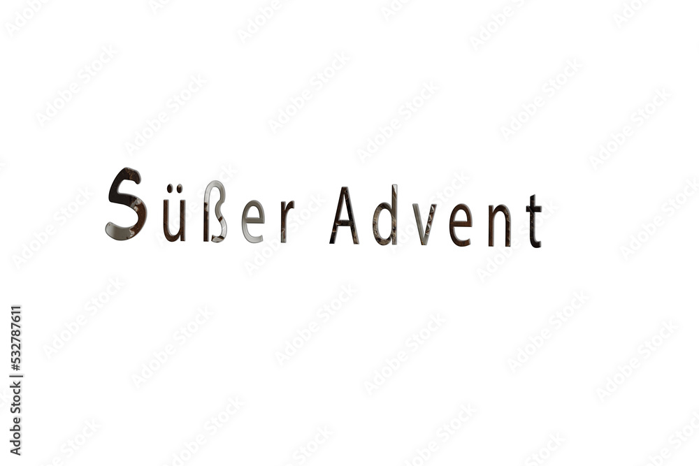 Süßer Advent - Schriftzug