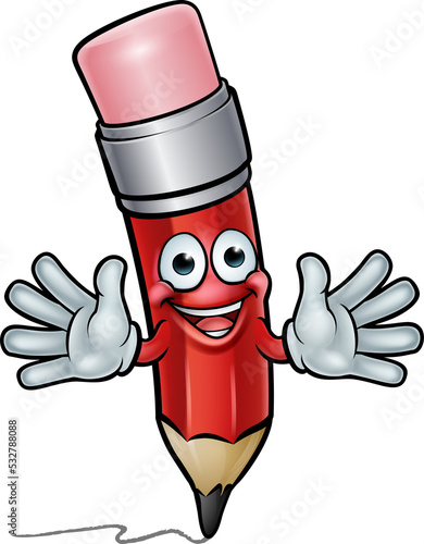 Cartoon Pencil Character