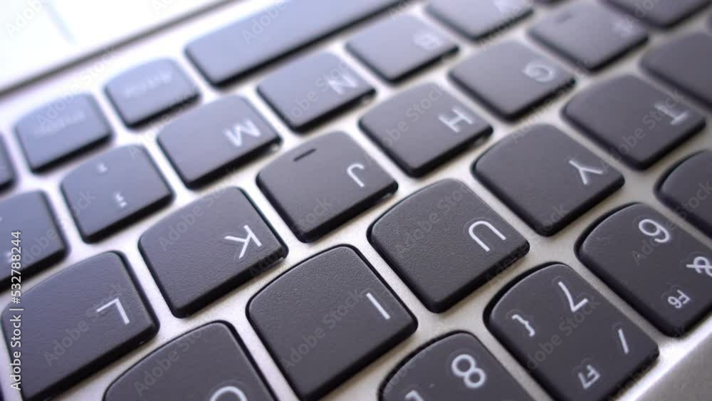 Close-up of Buttons of Black Laptop Keyboard Close-up of Buttons of Black Laptop Keyboard