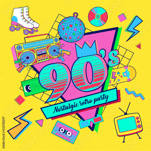 90s 80s memphis nostalgic colorful retro_blue background