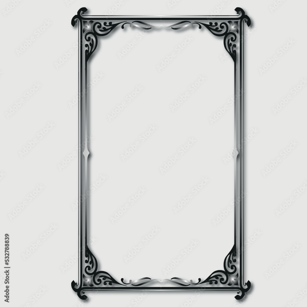 Frame, in the style of an ornament, Vector illustration eps 10, Art. Frame, in the style of an ornament, Vector illustration eps 10, Art.