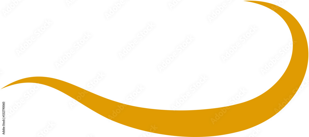 Gold Swoosh Shape Gold Swoosh Shape