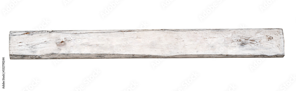 long plank of wood painted white isolated long plank of wood painted white isolated