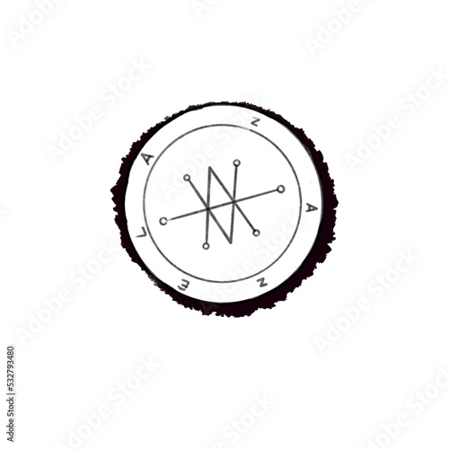 Sigil of Azazel vector illustration photo