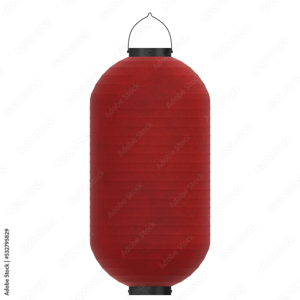 3D rendering illustration of a Japanese paper lantern 3D rendering illustration of a Japanese paper lantern