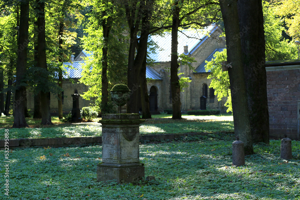 Fototapeta premium old cemetery with crosses and monuments