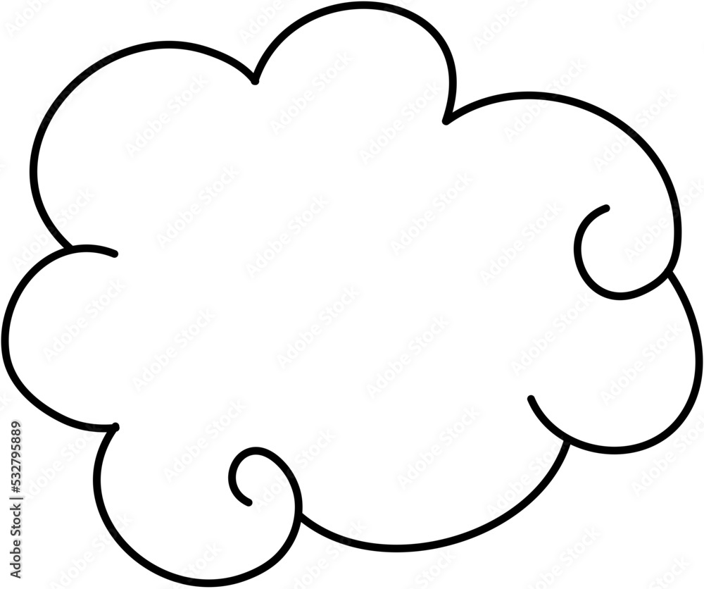 Retro Cloud Doodle Retro Cloud Doodle