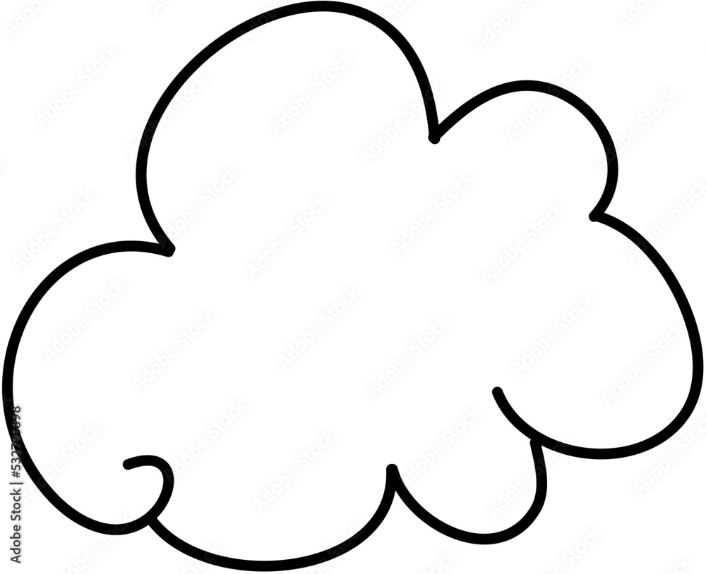 Retro Cloud Doodle Retro Cloud Doodle