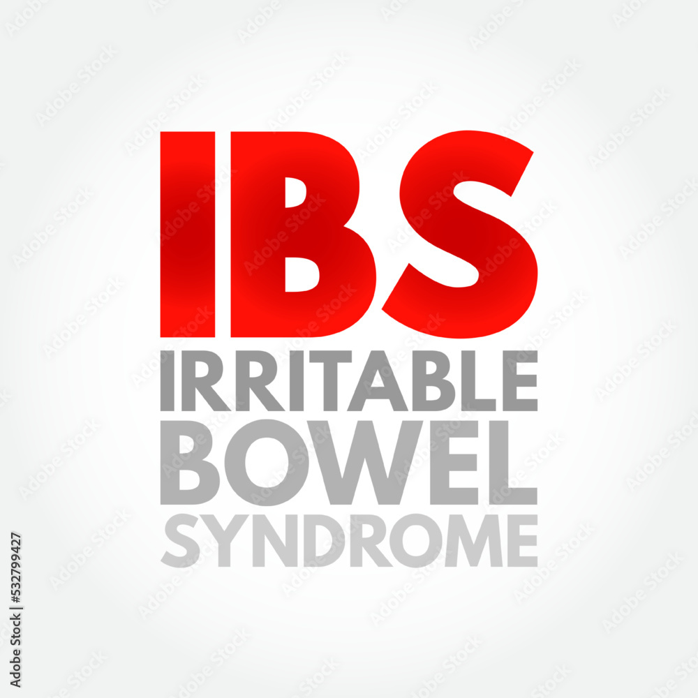 IBS - Irritable Bowel Syndrome is a common disorder that affects the large intestine, acronym text concept background