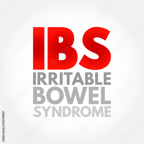 IBS - Irritable Bowel Syndrome is a common disorder that affects the large intestine, acronym text concept background