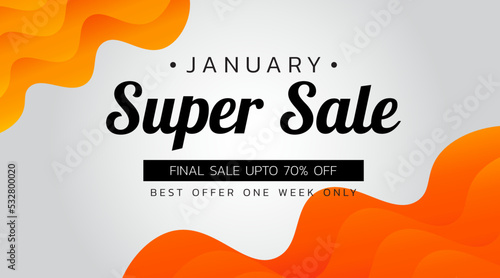 Super Sale banner template design Vector illustration