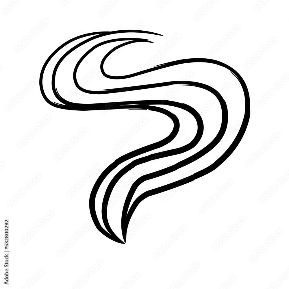 Smoke line vector Smoke line vector