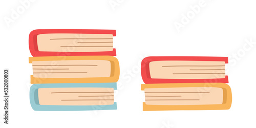Stack of books. A set of books. Vector clipart isolated on white background.