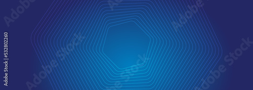 Neon glowing techno lines, blue hi-tech futuristic abstract background template with square shapes