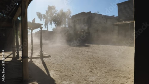 Town Abandoned Building and dust