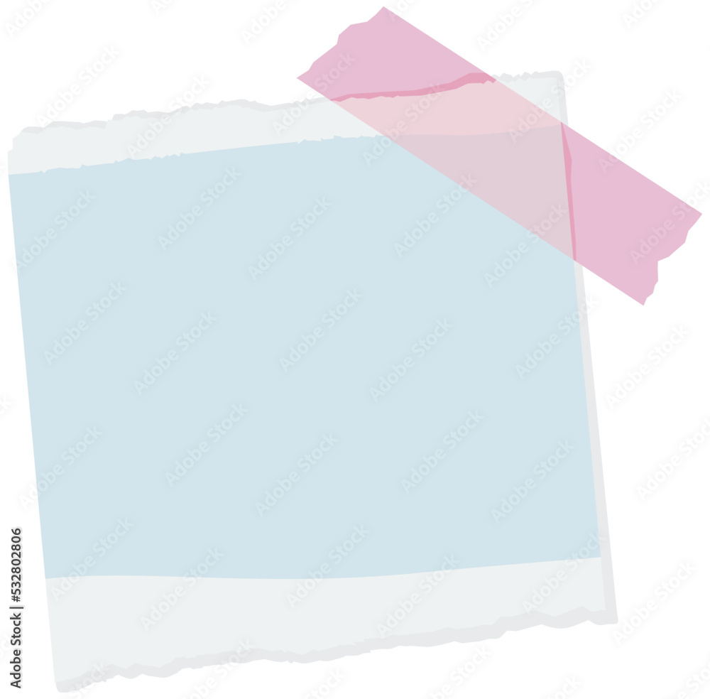 Adhesive tape. Sticky wrinkled paper tape for fixing, with shadows