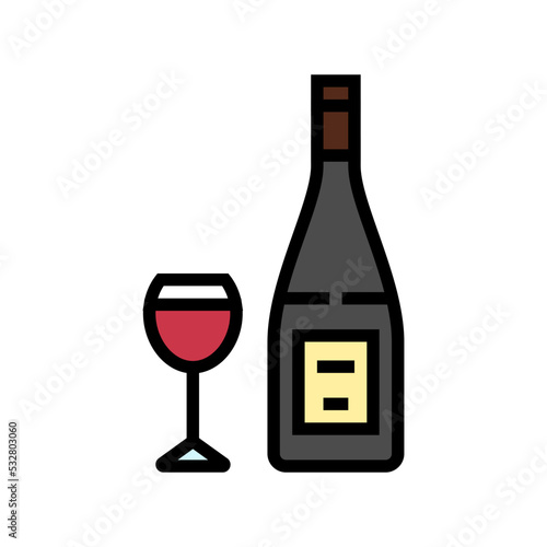 pinot noir red wine color icon vector. pinot noir red wine sign. isolated symbol illustration