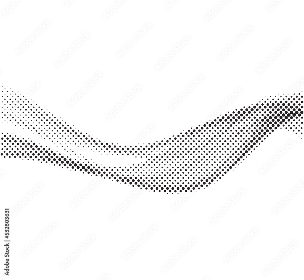 Fototapeta premium Halftone Background. Gradient Halftone dots wave abstract background. Data technology wave background. 