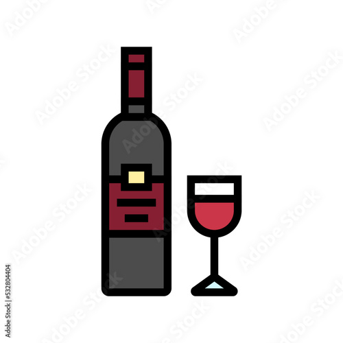 cabernet sauvignon red wine color icon vector. cabernet sauvignon red wine sign. isolated symbol illustration