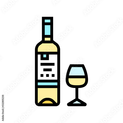 pinot grigio white wine color icon vector. pinot grigio white wine sign. isolated symbol illustration