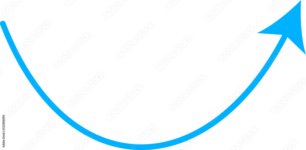 Blue curve arrow up png Blue curve arrow up png