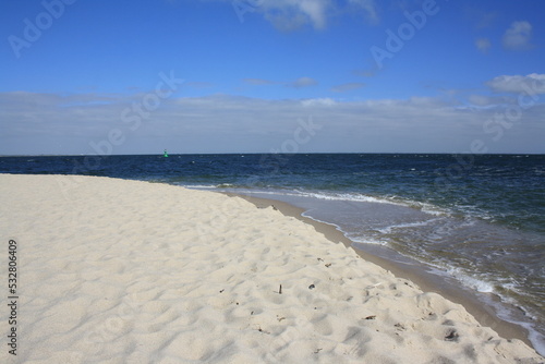 Seascape over the North Sea at Lister Elbow on the island of Sylt