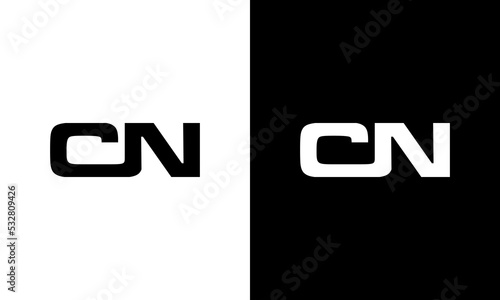 letter cn logo design