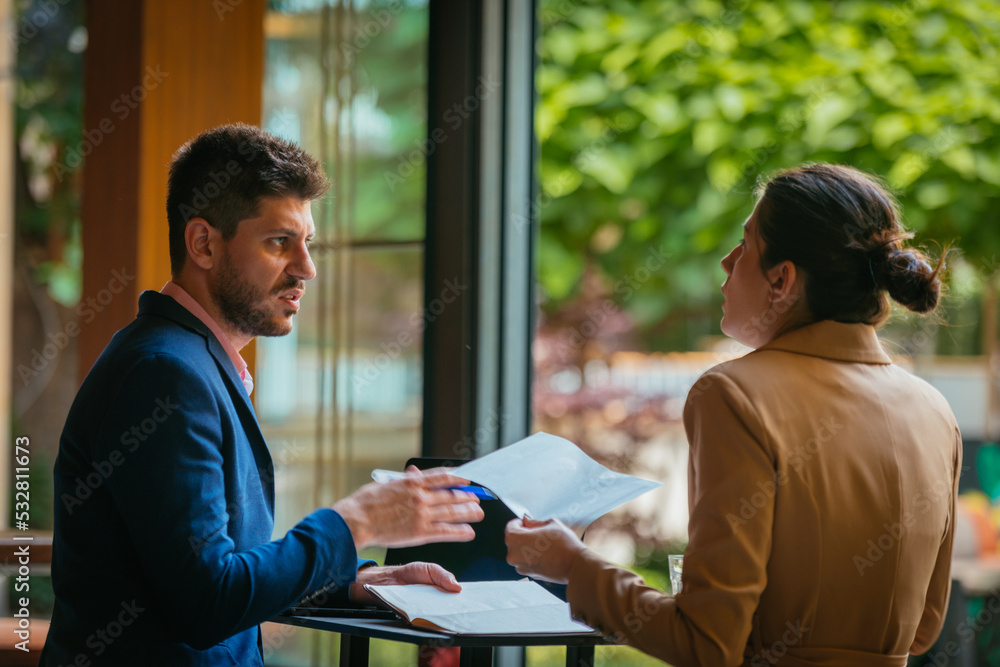 An argue between two business partners An argue between two business partners