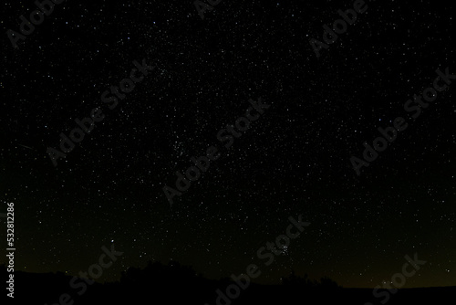 Night landscape near Piornal. Extremadura. Spain.