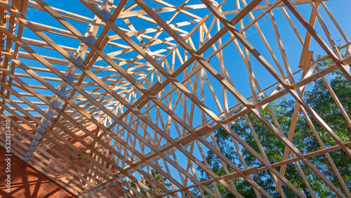 Pose charpente en bois